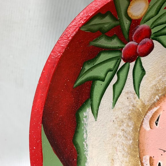 Beth Yarbrough Folk Art Wood Hand Painted Santa Claus Nesting Bowls Christmas - Picture 7 of 8